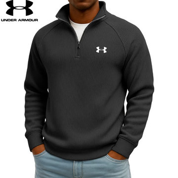 UM- Sweatshirt Quarter-Zip Côtelé