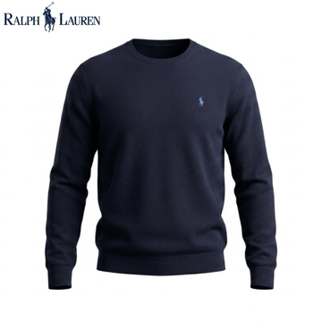 Pull Col Rond Coton-Cachemire